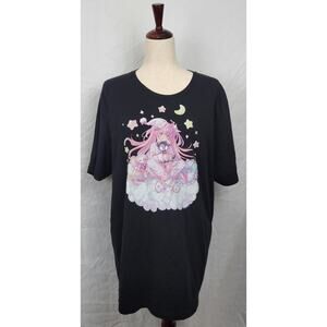 Canvas Cotton Women's 2XL Black Blouse